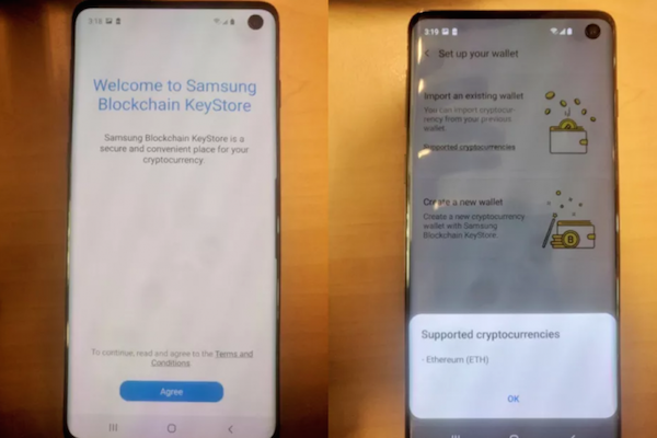 Novo Samsung Galaxy S10 com carteira de criptomoedas integrada